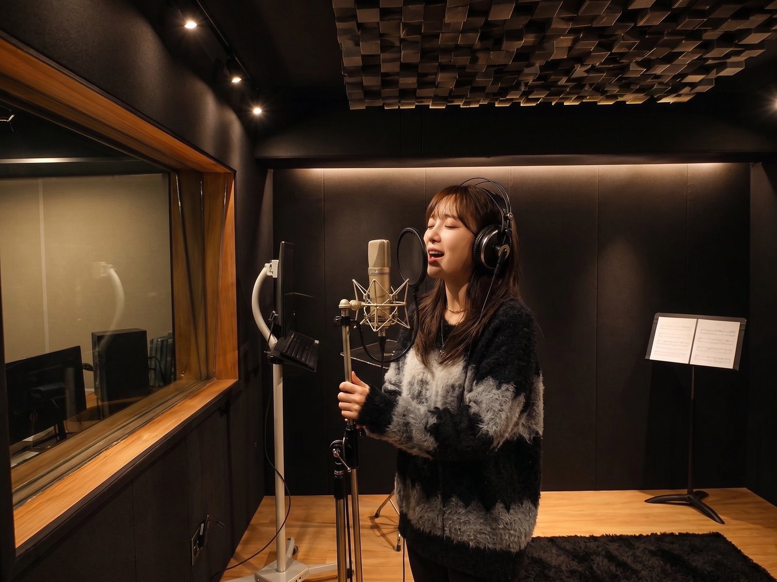 Recording in the vocal booth